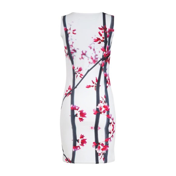 Cherry Blossom Tree Bodycon Dress - Picture 7 of 12